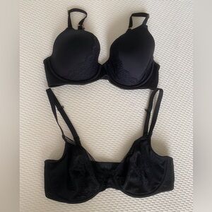 Soma Black Lace Detail Bra